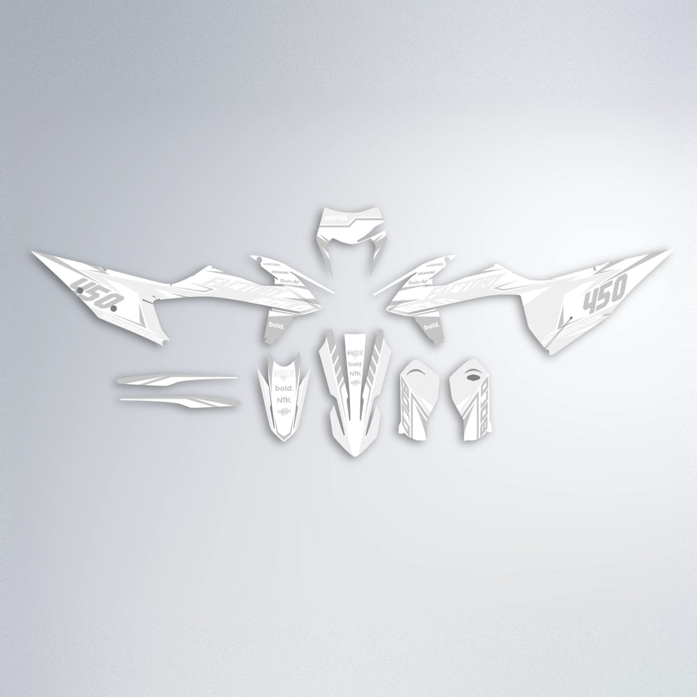 GLOBBY graphics kit parts layout in White