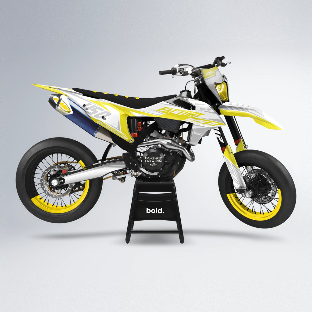 GLOBBY supermoto graphics kit in Yellow