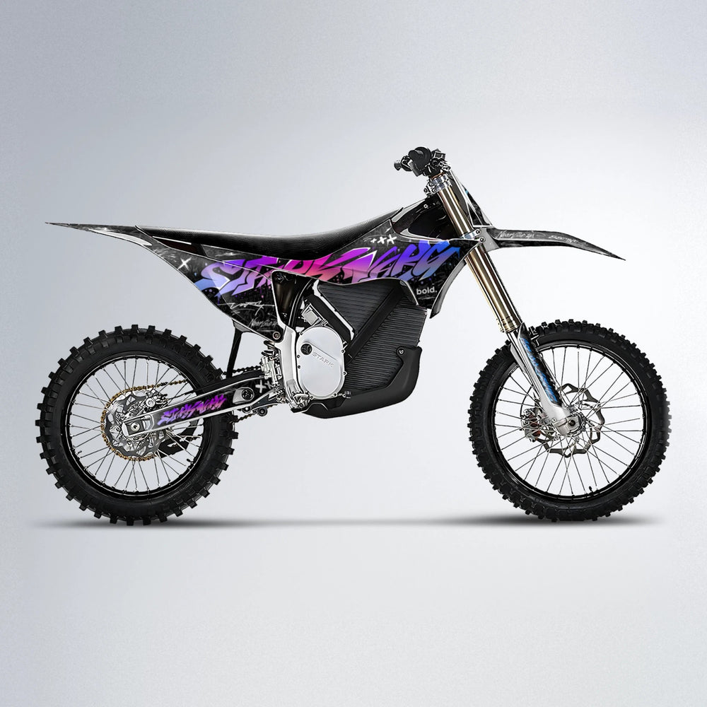 GRAFFITI Stark Varg MX motocross graphics kit in Blue Purple Fade