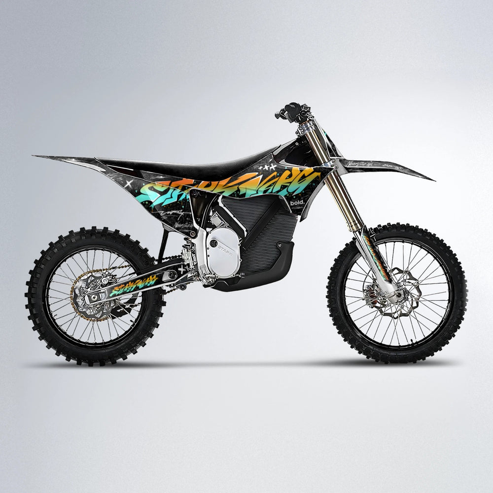 GRAFFITI Stark Varg MX motocross graphics kit in Orange & Yellow