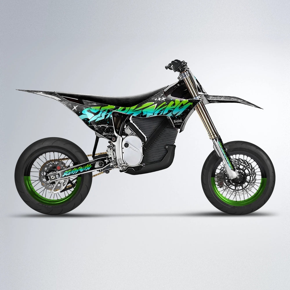 GRAFFITI Stark Varg SM supermoto graphics kit in Green