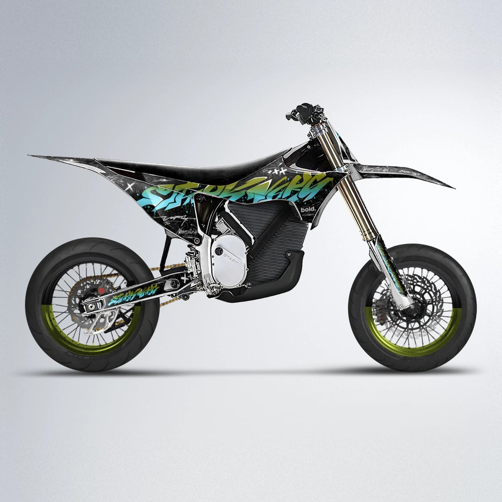 GRAFFITI Stark Varg SM supermoto graphics kit in Olive