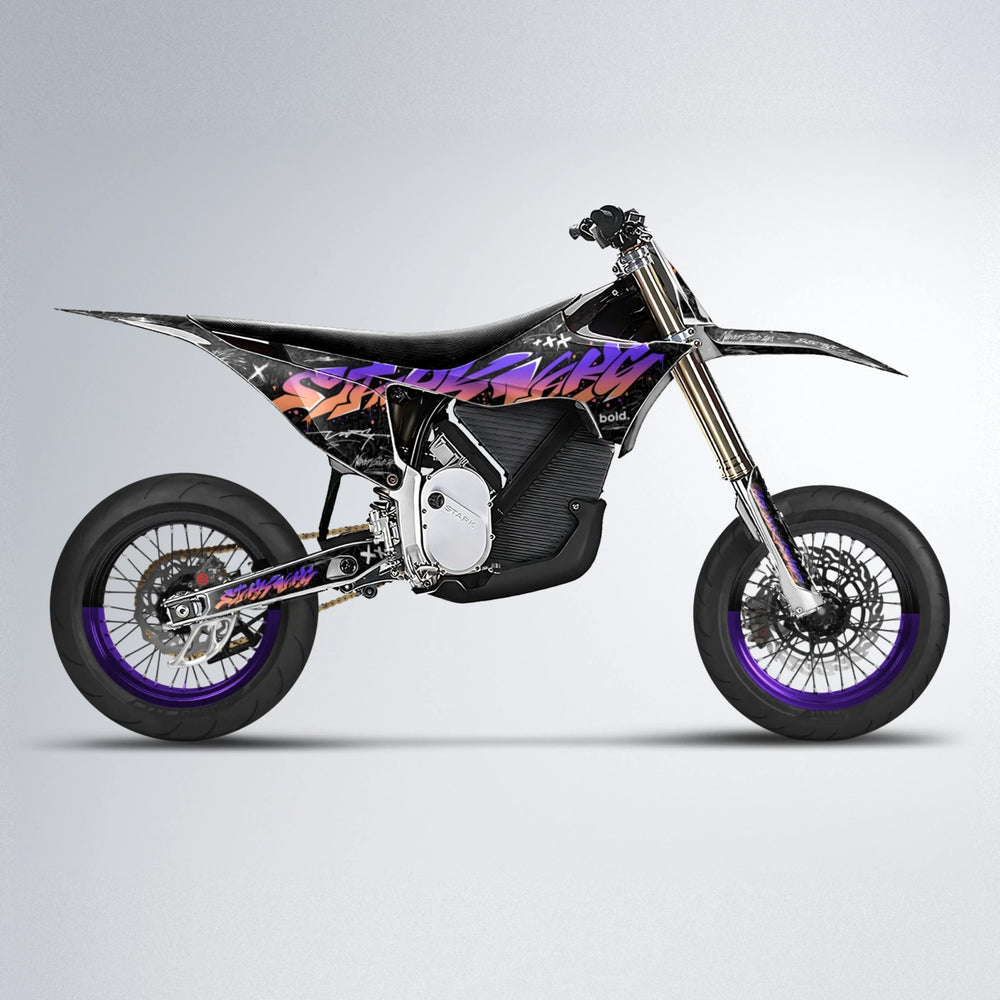 GRAFFITI Stark Varg SM supermoto graphics kit in Purple