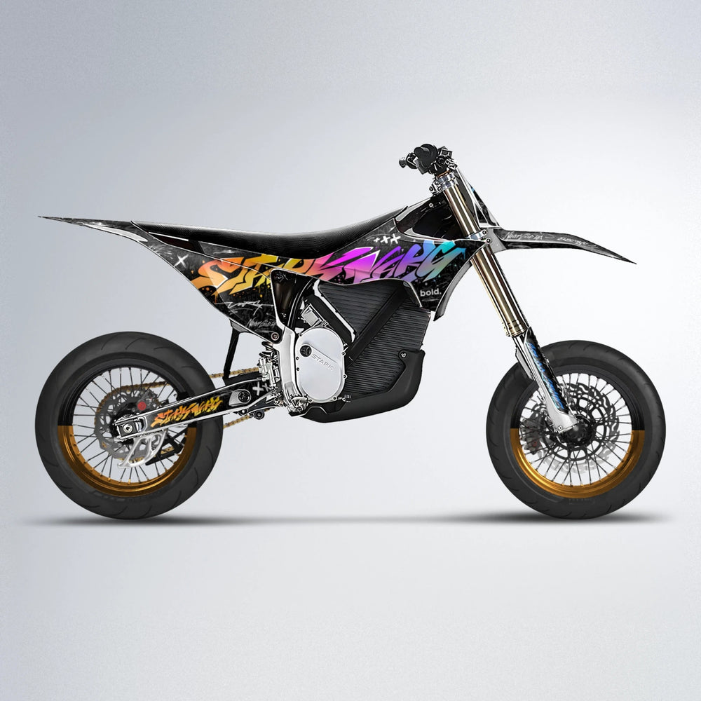 GRAFFITI Stark Varg SM supermoto graphics kit in Sunset Fade