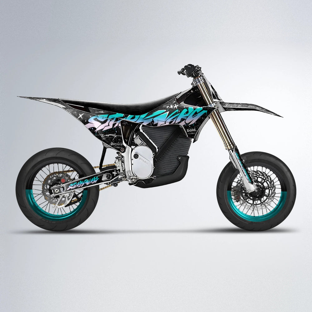 GRAFFITI Stark Varg SM supermoto graphics kit in Teal
