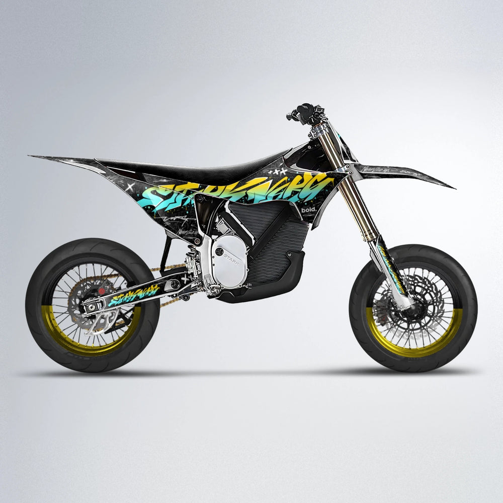 GRAFFITI Stark Varg SM supermoto graphics kit in Yellow