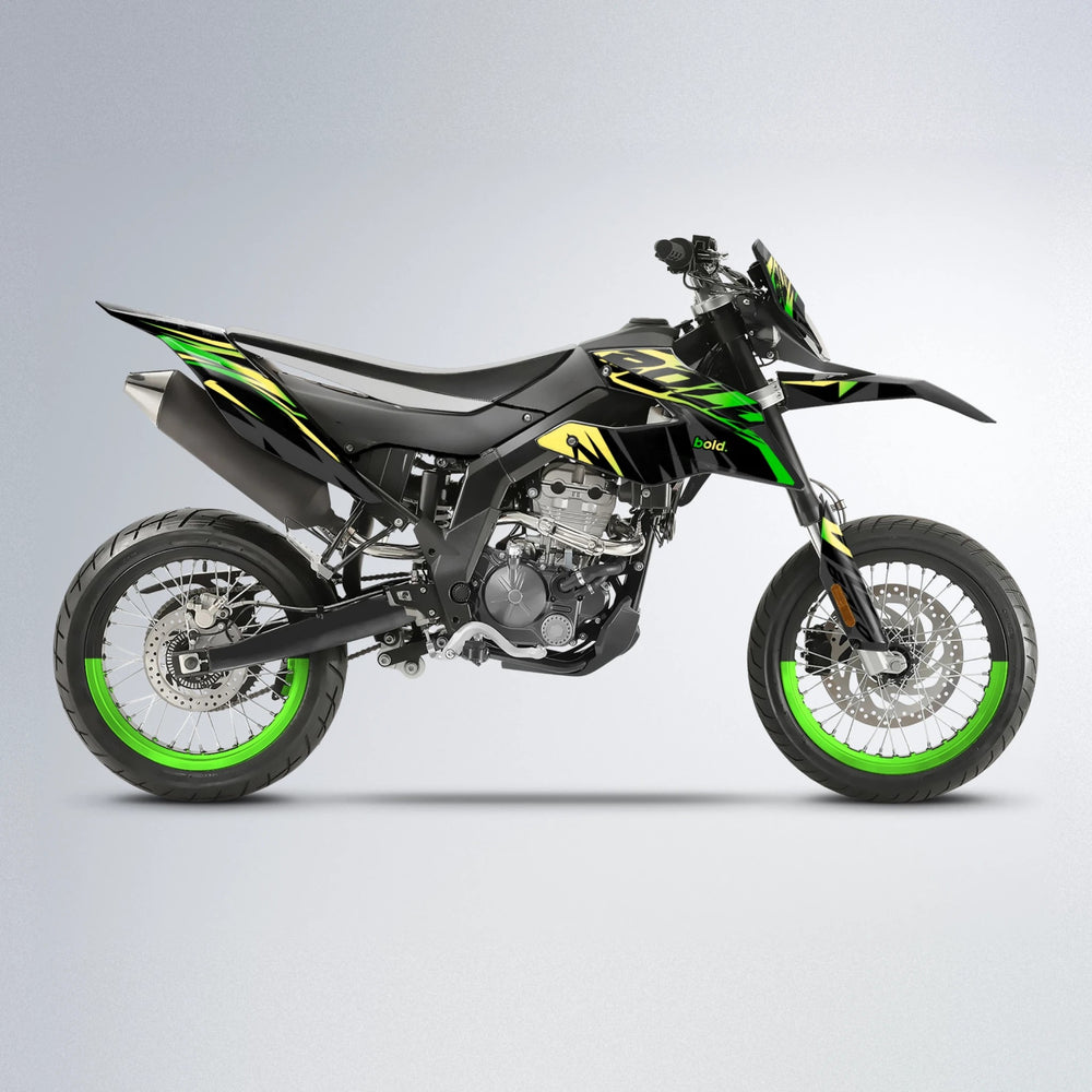 HAZE Aprilia SX 125 supermoto graphics kit in Green