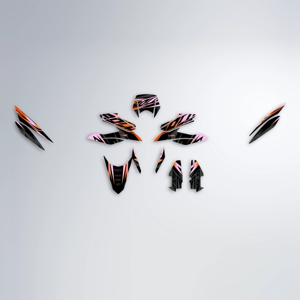 HAZE Aprilia SX 125 graphics kit parts layout in Orange