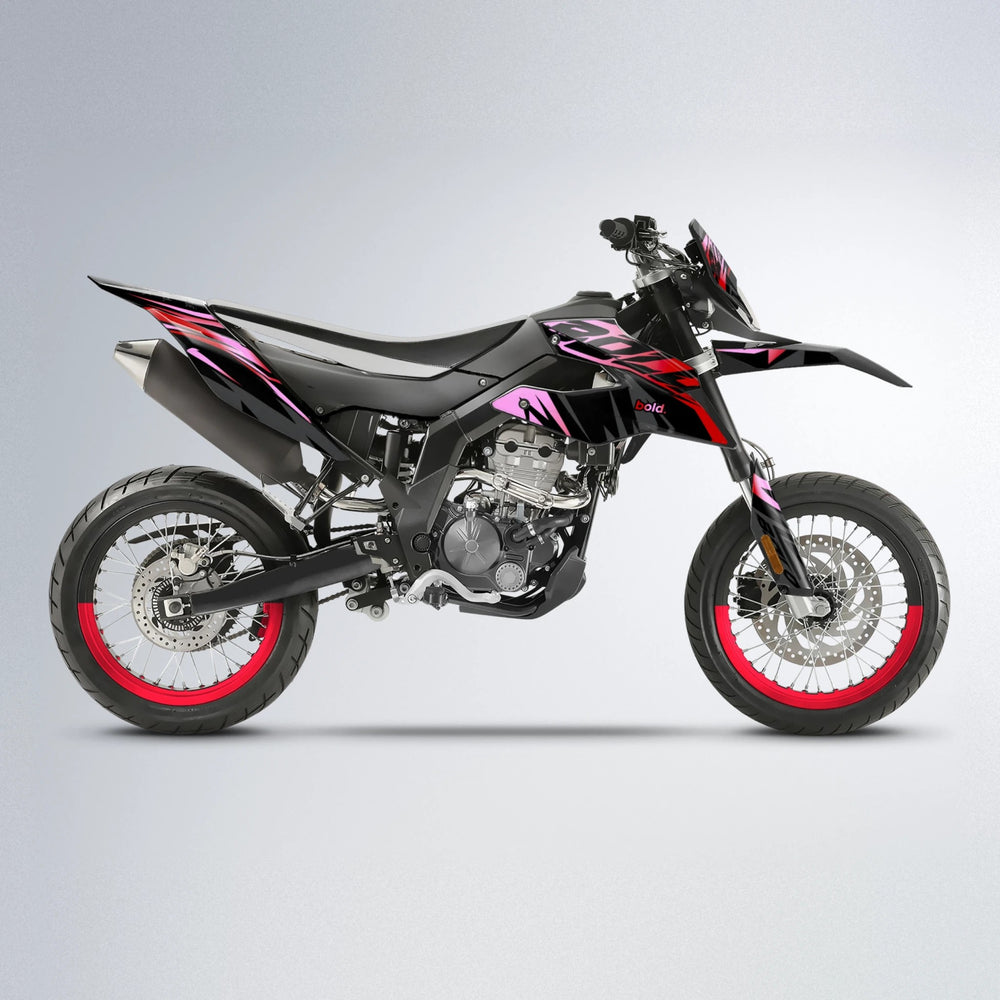 HAZE Aprilia SX 125 supermoto graphics kit in Red