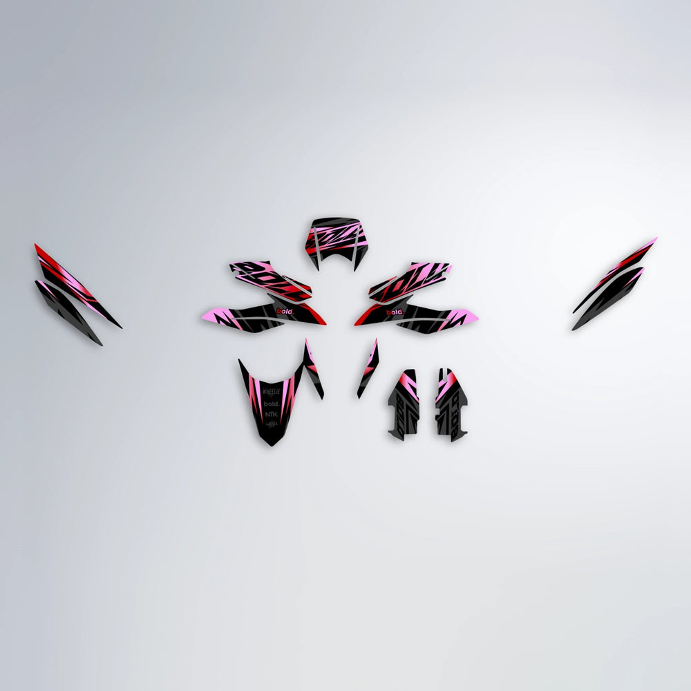 HAZE Aprilia SX 125 graphics kit parts layout in Red