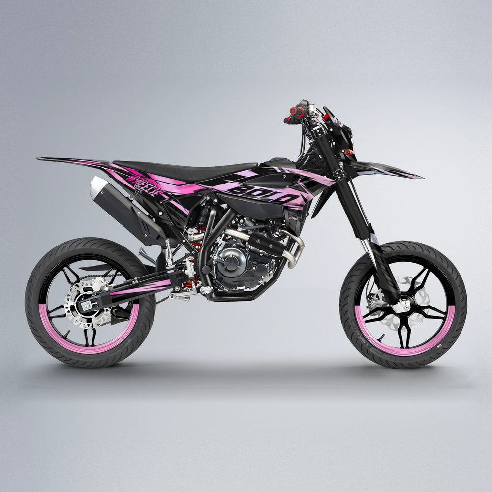 HAZE Beta supermoto graphics kit in Flamingo