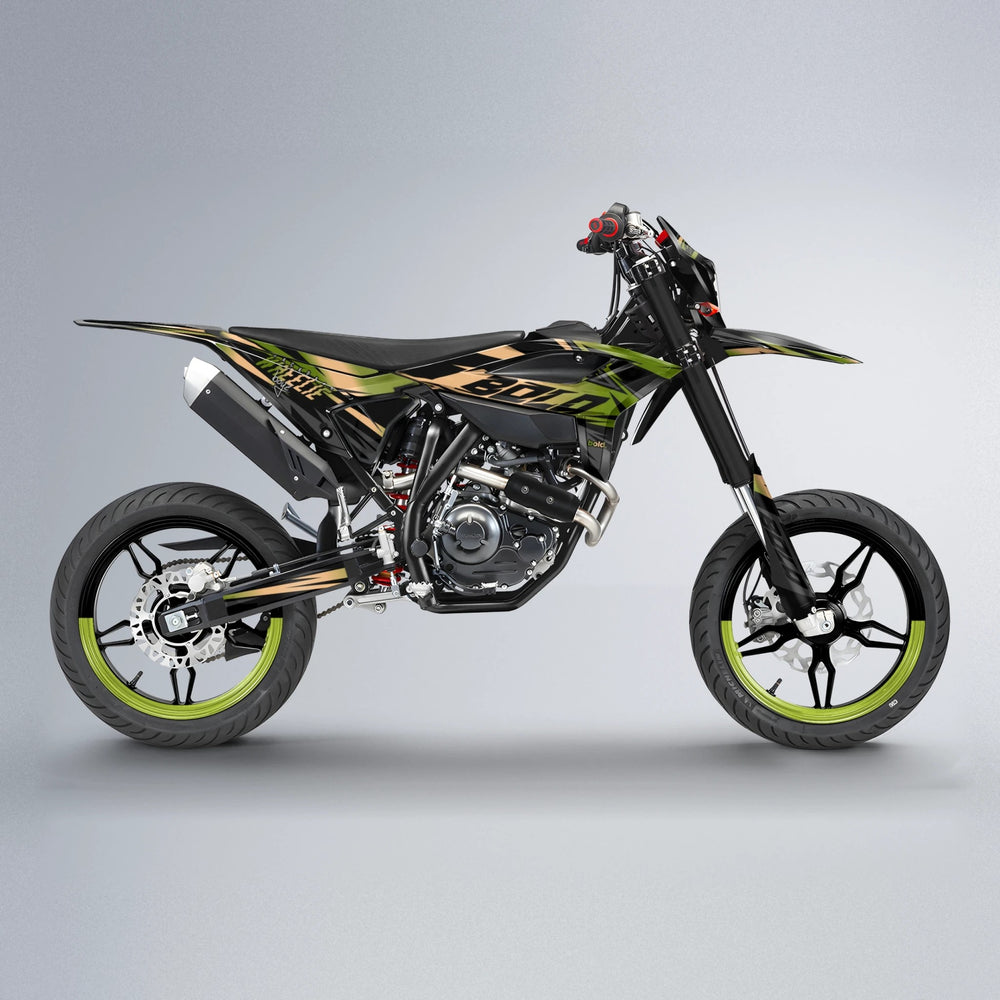 HAZE Beta supermoto graphics kit in Olive