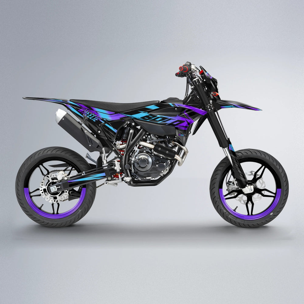 HAZE Beta supermoto graphics kit in Purple
