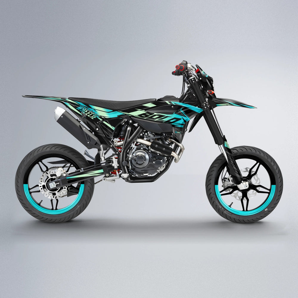HAZE Beta supermoto graphics kit in Teal
