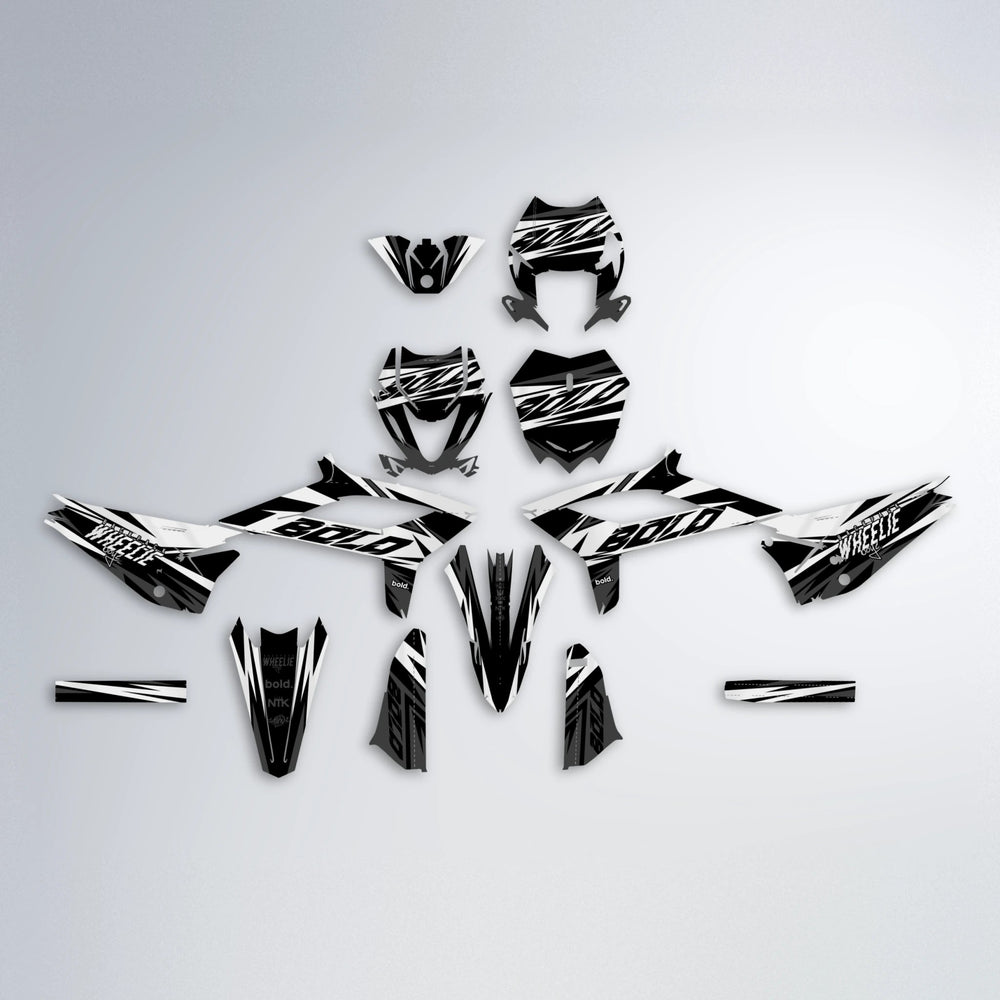 HAZE Beta graphics kit parts layout in White