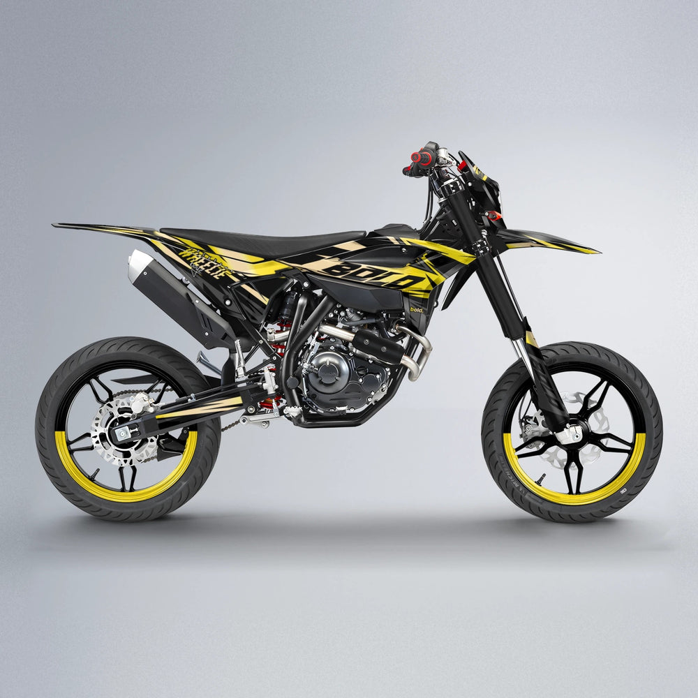 HAZE Beta supermoto graphics kit in Yellow