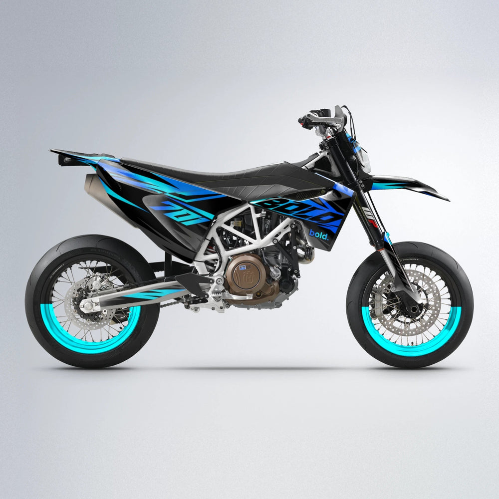 HAZE Husqvarna 701 supermoto graphics kit in Blue