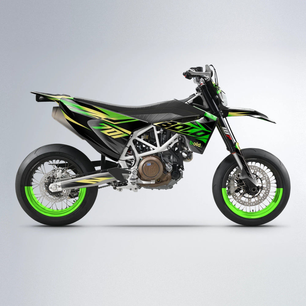 HAZE Husqvarna 701 supermoto graphics kit in Green
