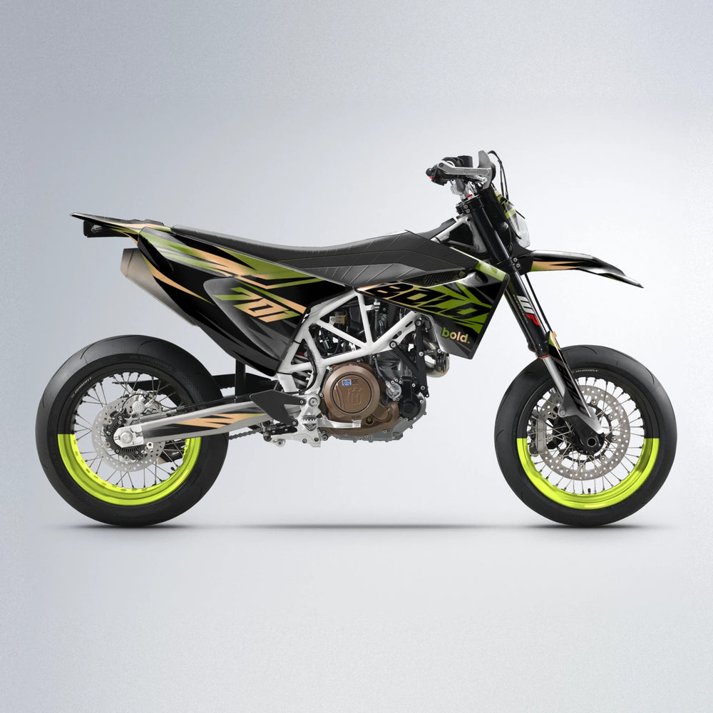 HAZE Husqvarna 701 supermoto graphics kit in Olive