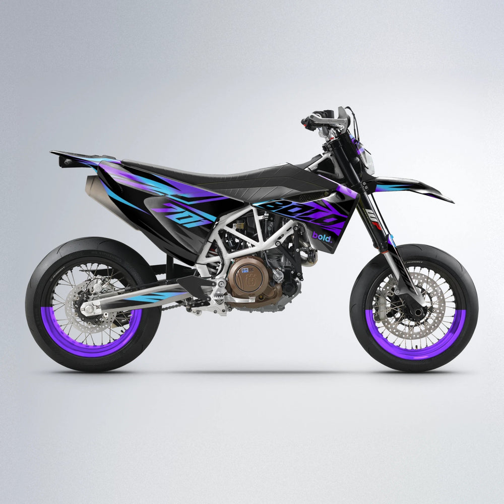 HAZE Husqvarna 701 supermoto graphics kit in Purple