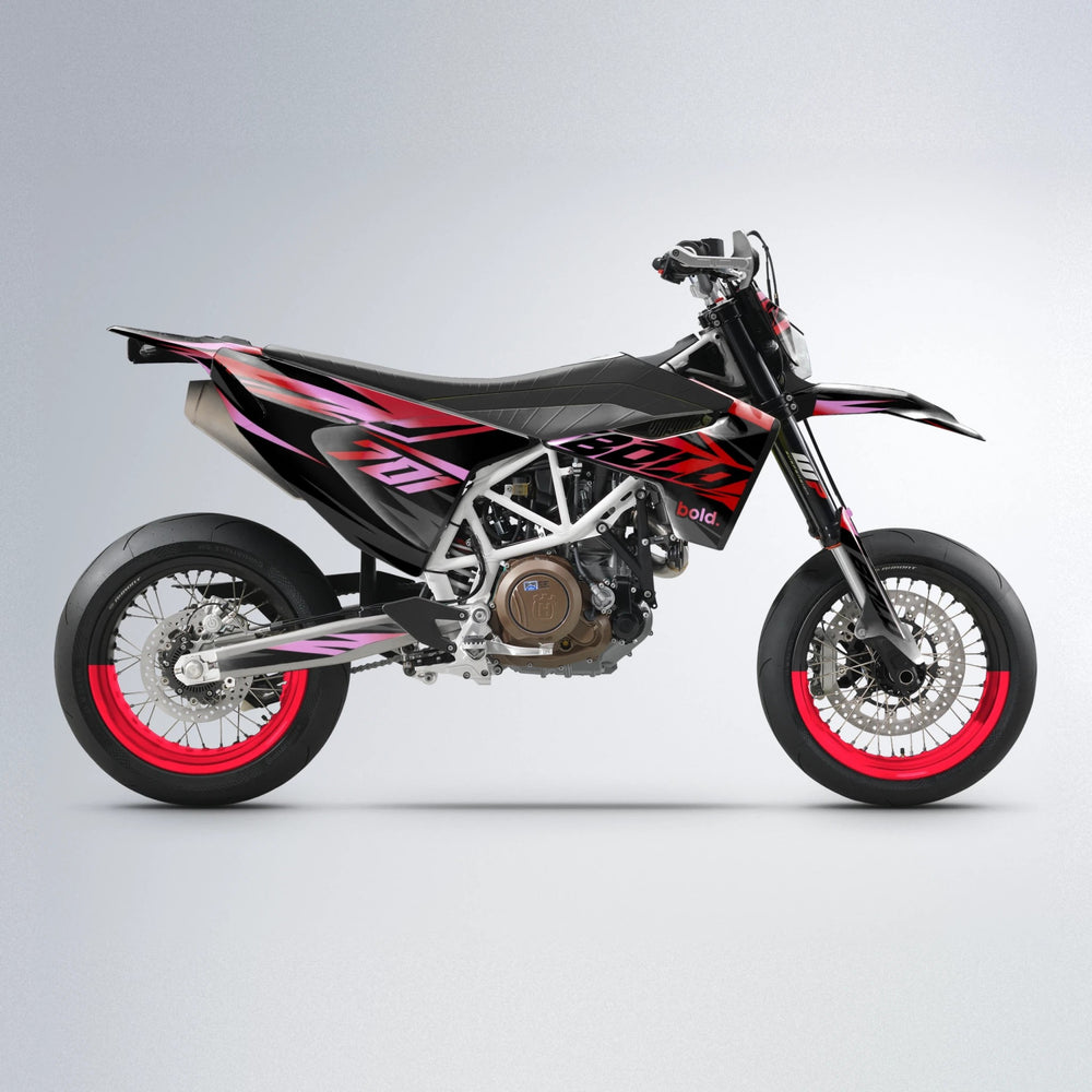 HAZE Husqvarna 701 supermoto graphics kit in Red