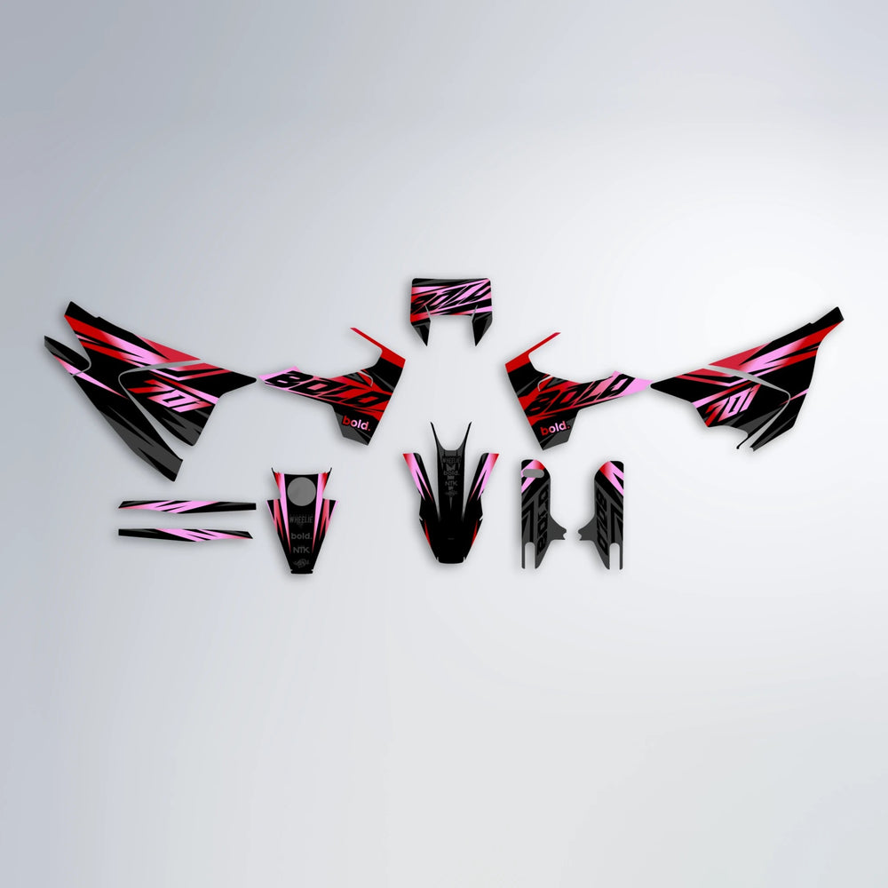 HAZE Husqvarna 701 graphics kit parts layout in Red