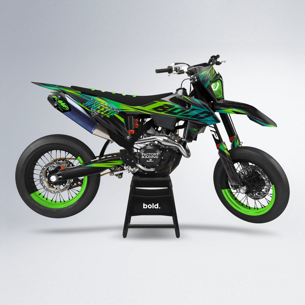 HAZE supermoto graphics kit in Green