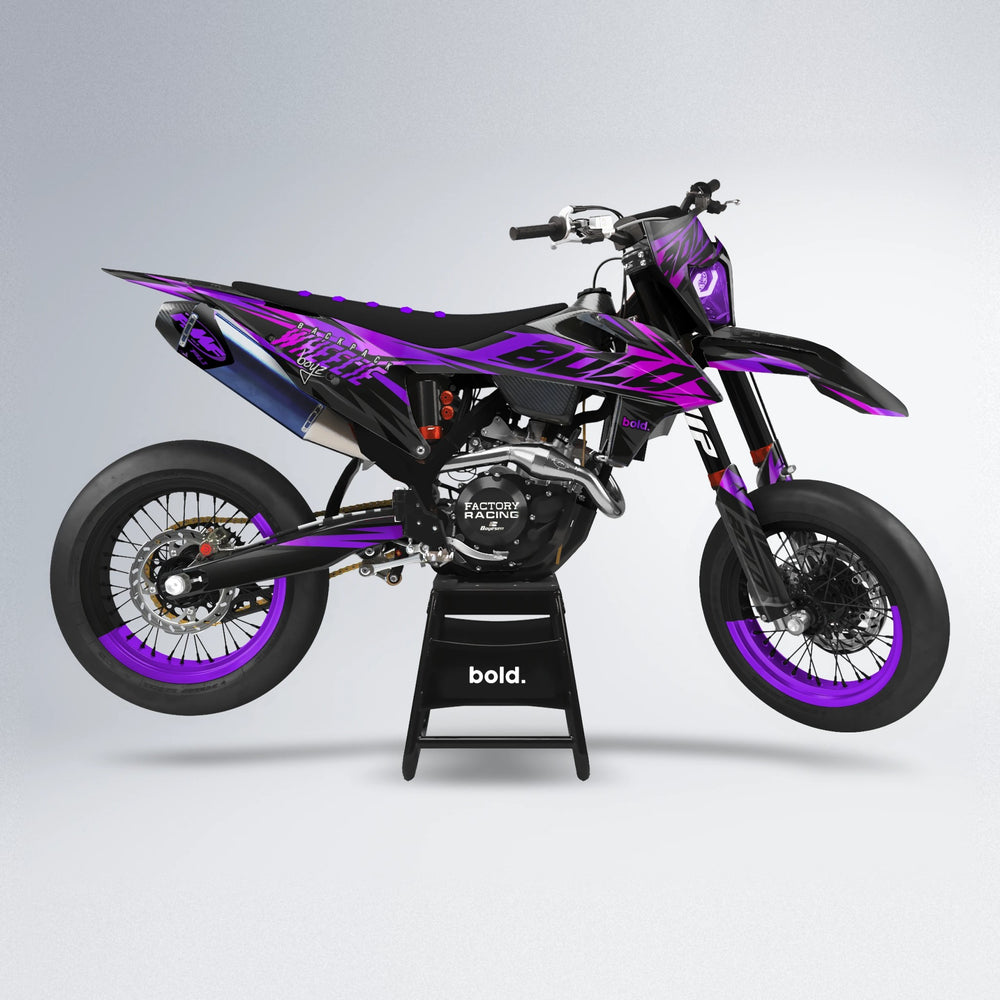 HAZE supermoto graphics kit in Purple