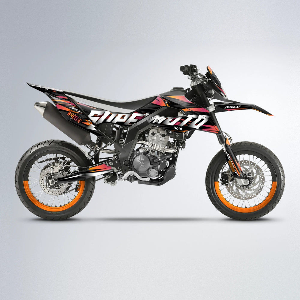 HOLYHANSI Aprilia SX 125 supermoto graphics kit in Orange