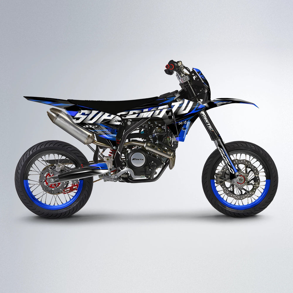 HOLYHANSI Fantic supermoto graphics kit in Blue