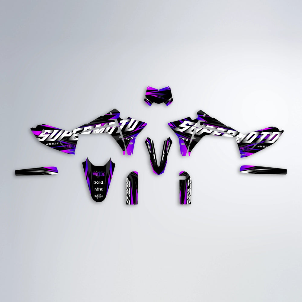 HOLYHANSI Fantic graphics kit parts layout in Custom Colour