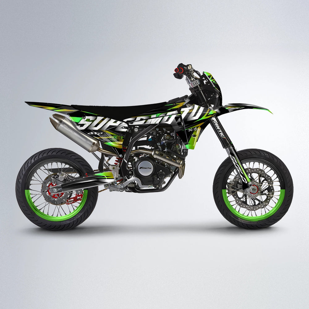 HOLYHANSI Fantic supermoto graphics kit in Green