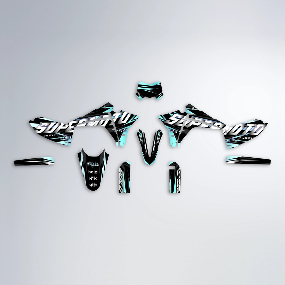 HOLYHANSI Fantic graphics kit parts layout in Mint