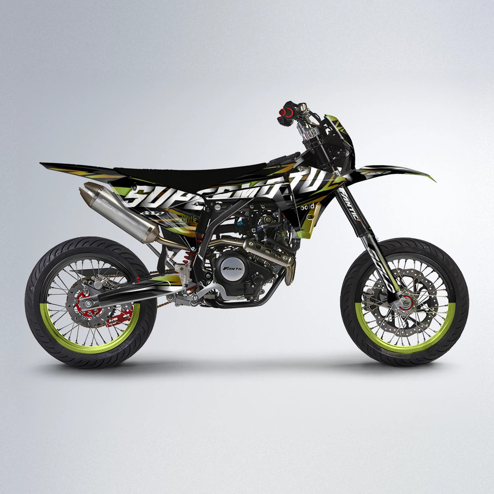 HOLYHANSI Fantic supermoto graphics kit in Olive