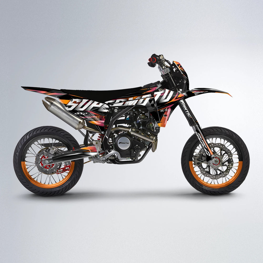 HOLYHANSI Fantic supermoto graphics kit in Orange