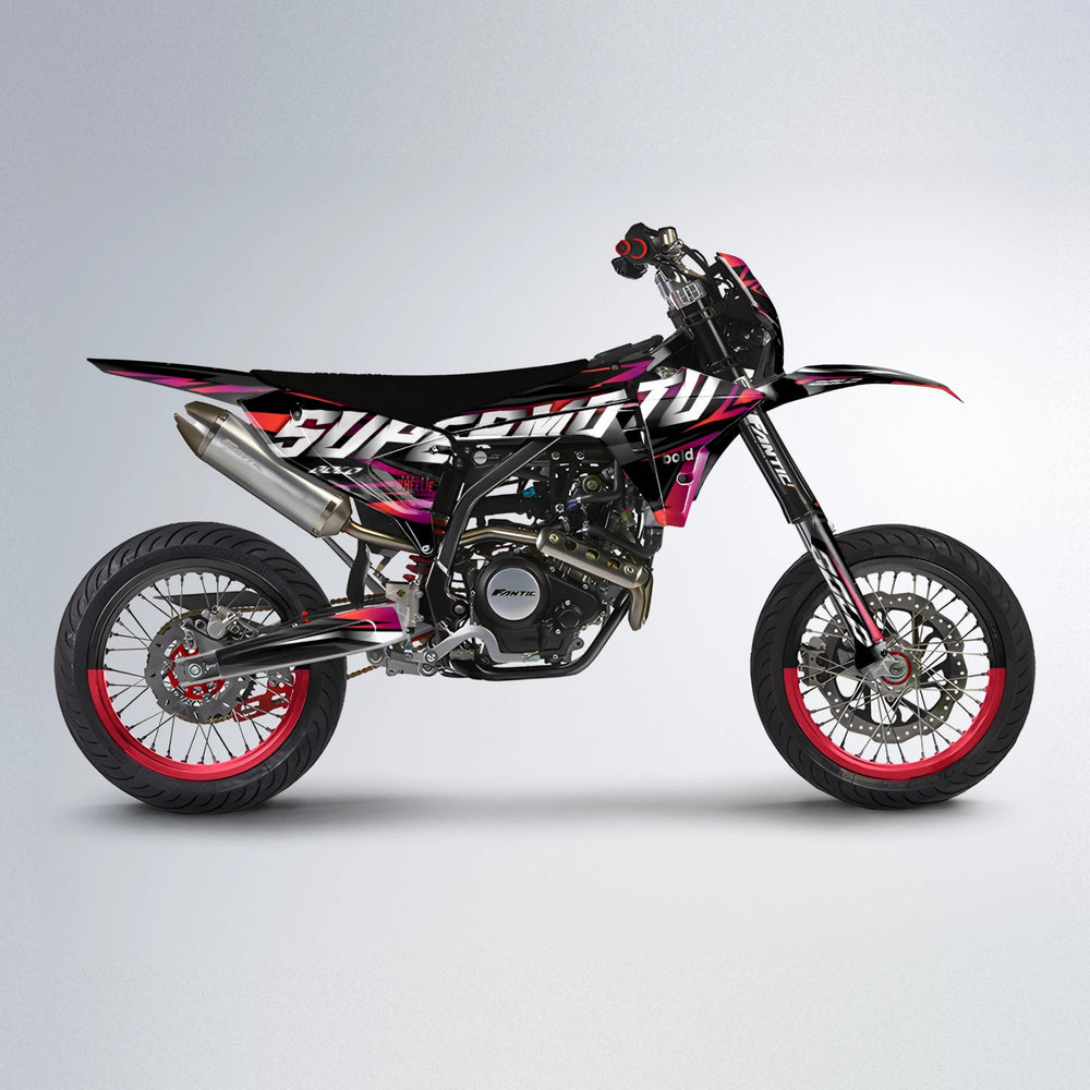 HOLYHANSI Fantic supermoto graphics kit in Red