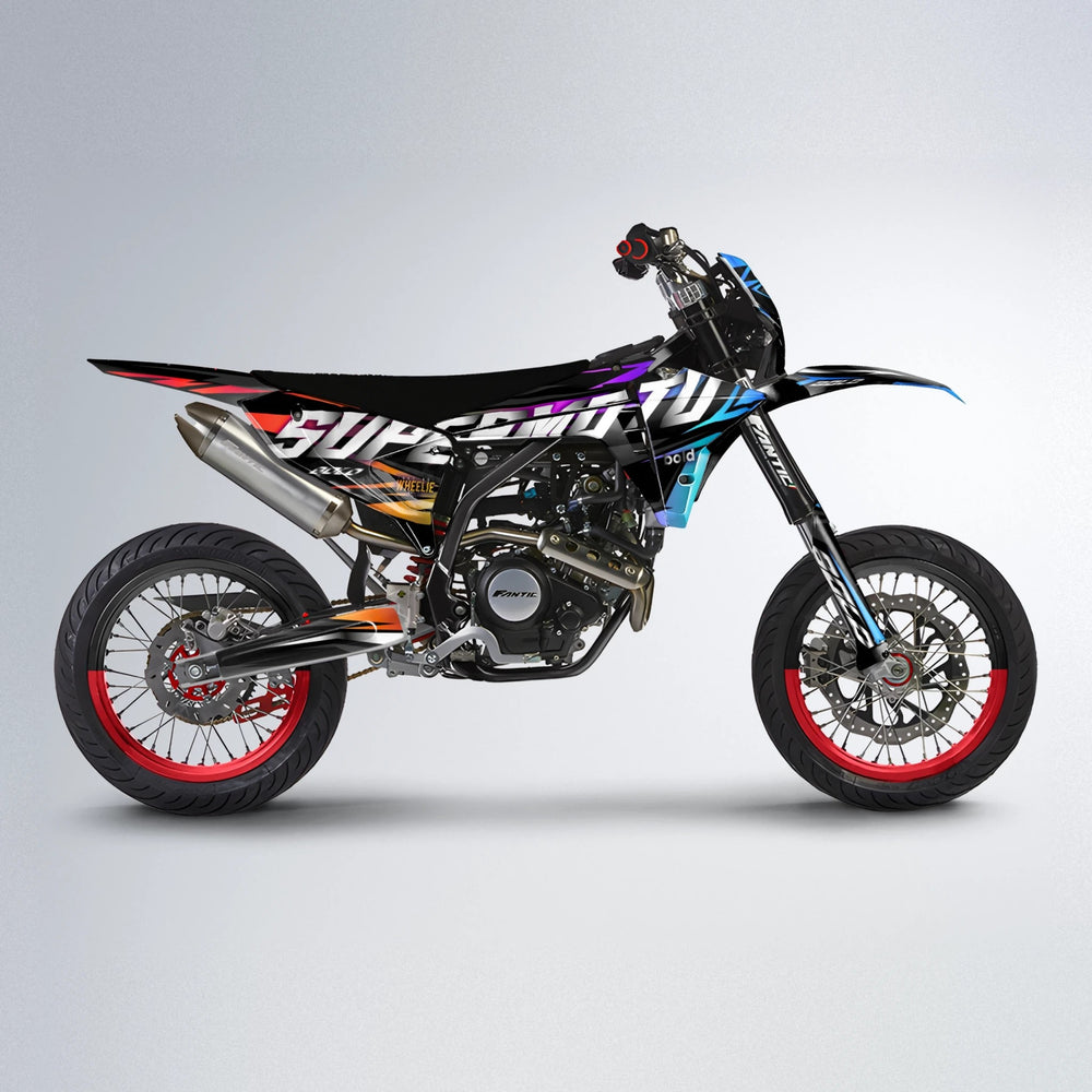 HOLYHANSI Fantic supermoto graphics kit in Sunset Fade
