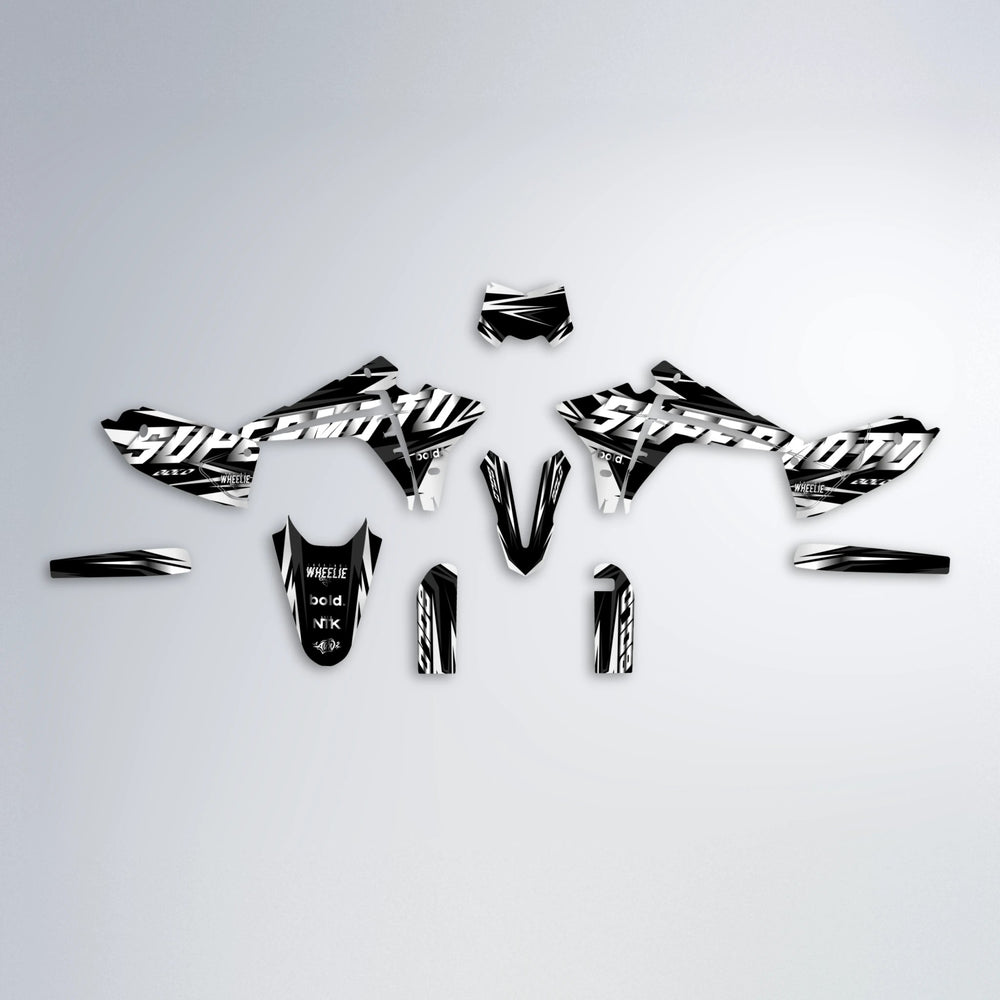 HOLYHANSI Fantic graphics kit parts layout in White