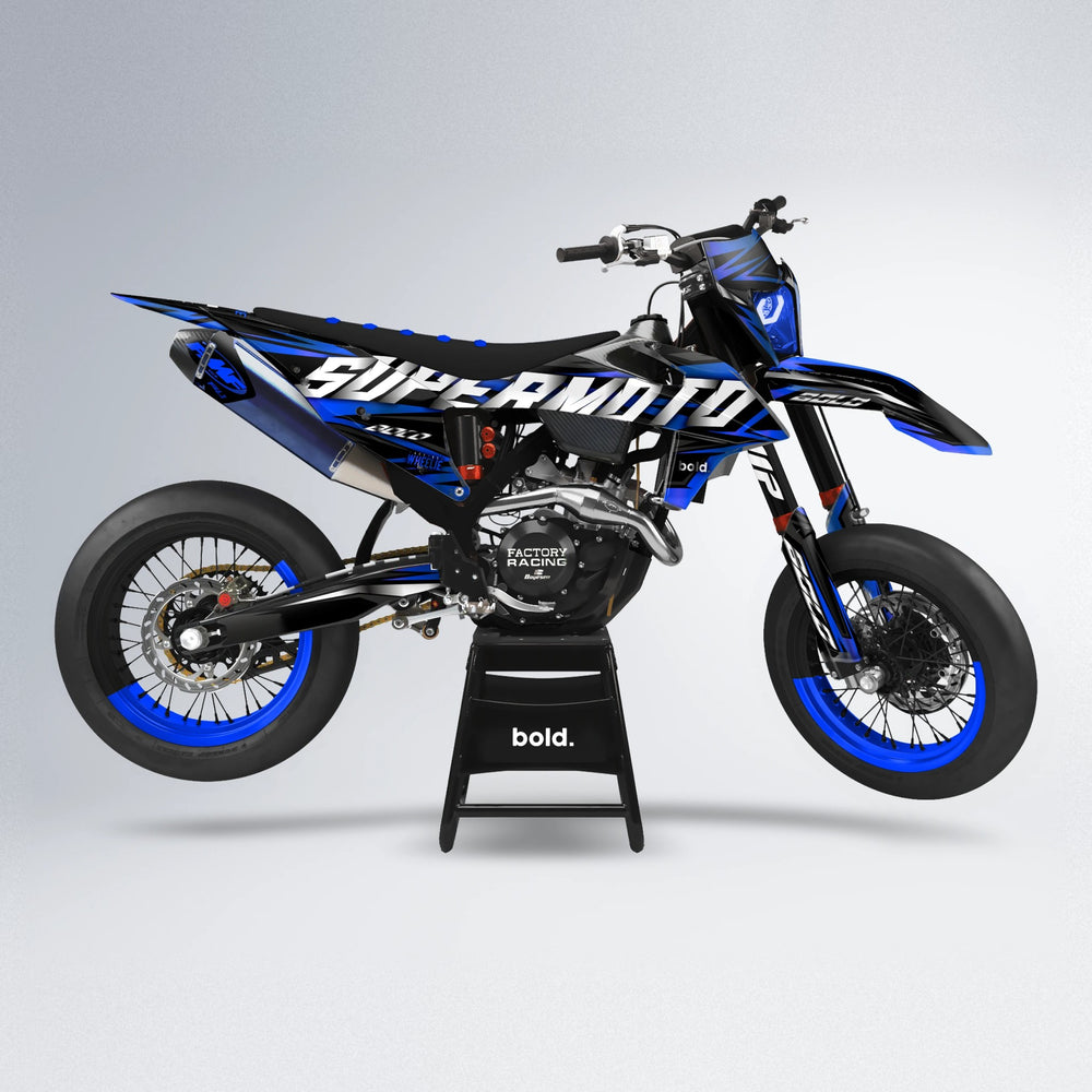 HOLYHANSI supermoto graphics kit in Blue
