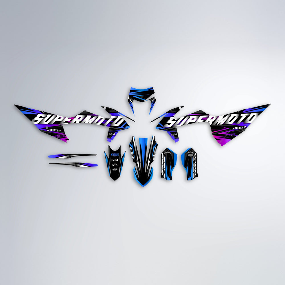 HOLYHANSI graphics kit parts layout in Blue Purple Fade