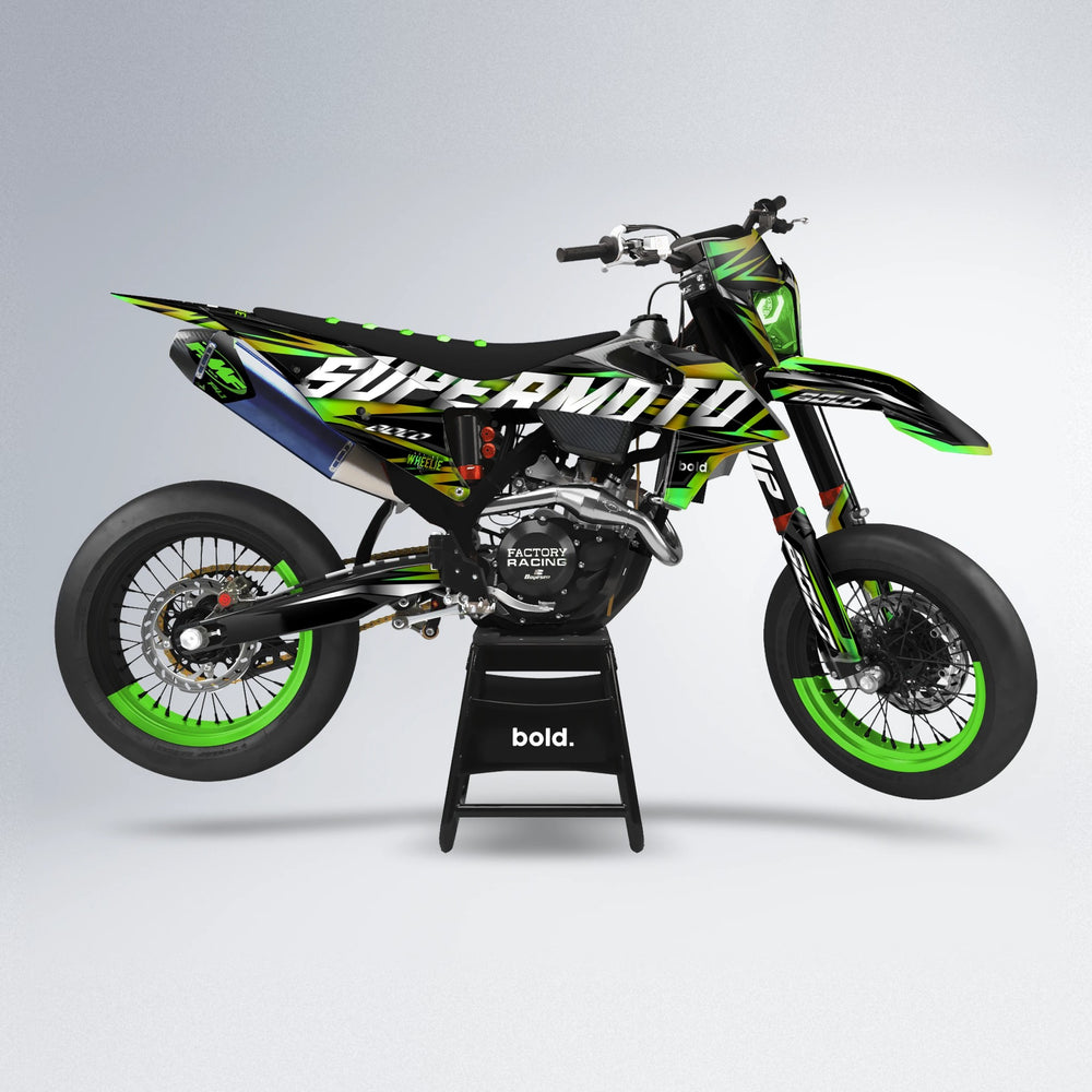 HOLYHANSI supermoto graphics kit in Green