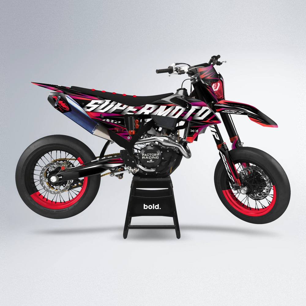 HOLYHANSI supermoto graphics kit in Red
