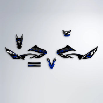HORIZON Yamaha WR 125X graphics kit parts layout in Blue