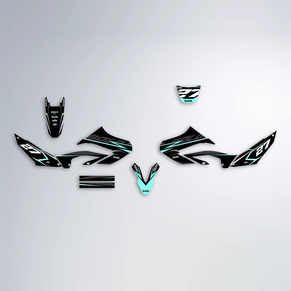 HORIZON Yamaha WR 125X graphics kit parts layout in Mint
