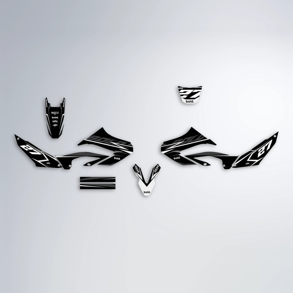 HORIZON Yamaha WR 125X graphics kit parts layout in White