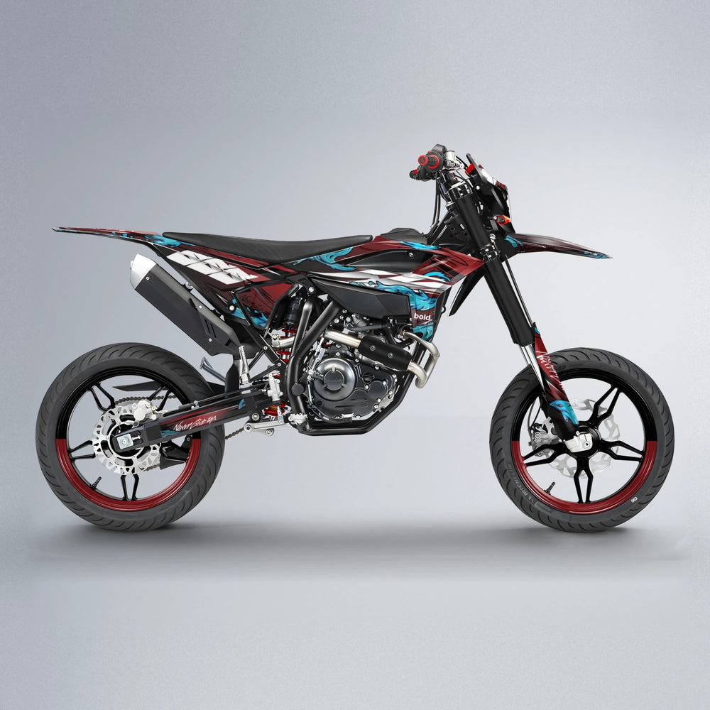HYDRA Beta supermoto graphics kit in Black & Red