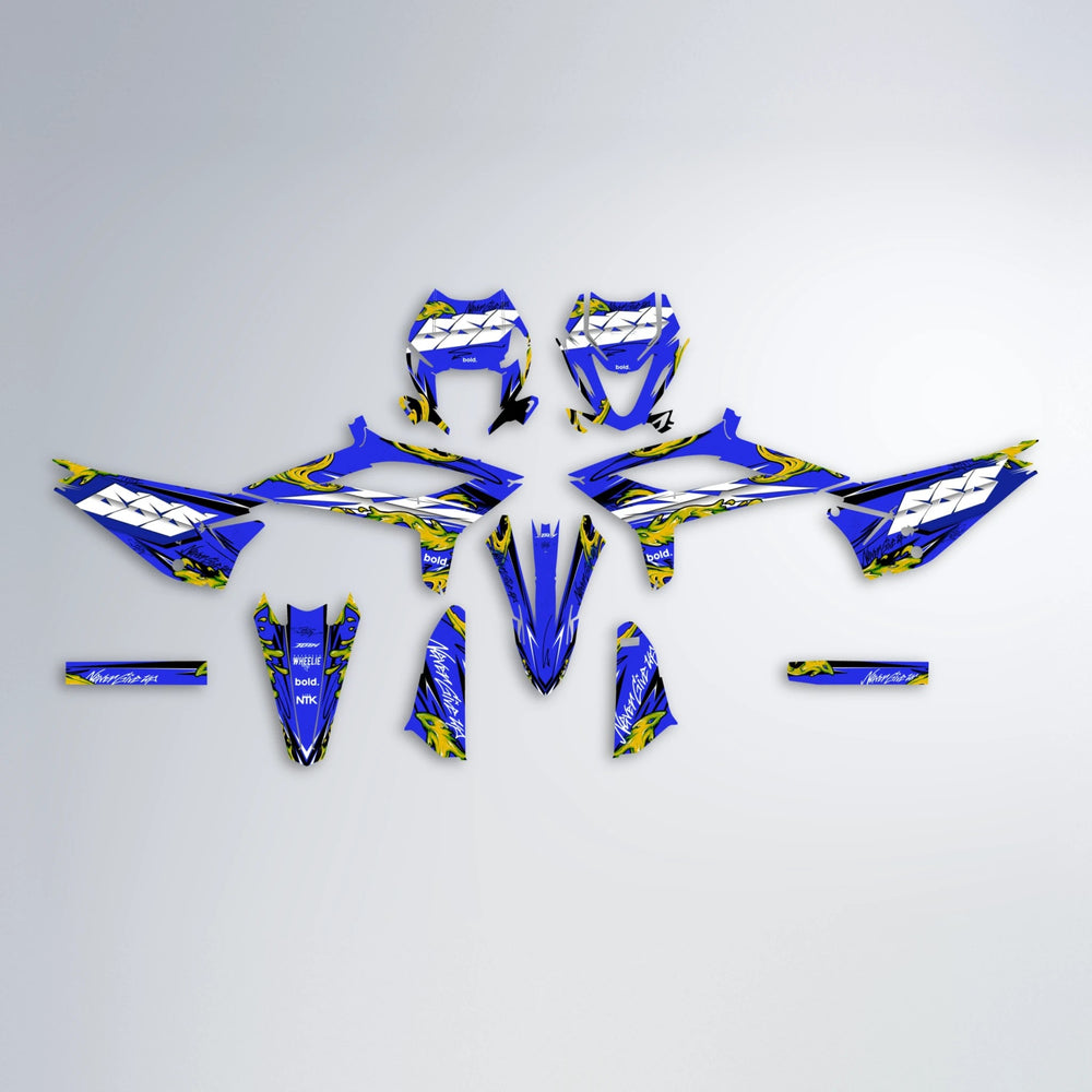 HYDRA Beta graphics kit parts layout in Blue