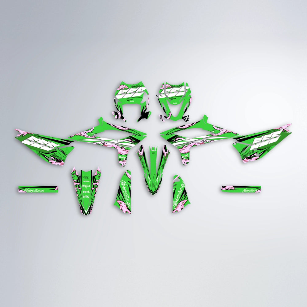 HYDRA Beta graphics kit parts layout in Green