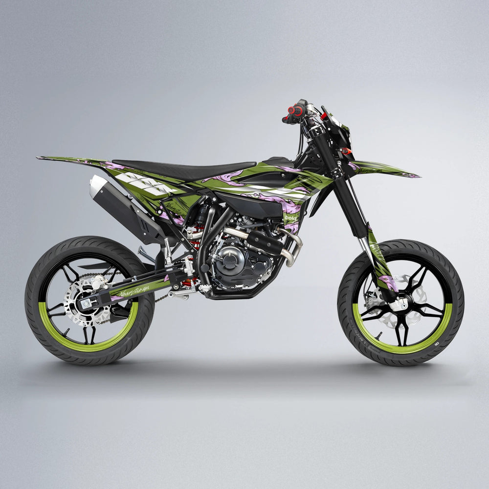 HYDRA Beta supermoto graphics kit in Olive