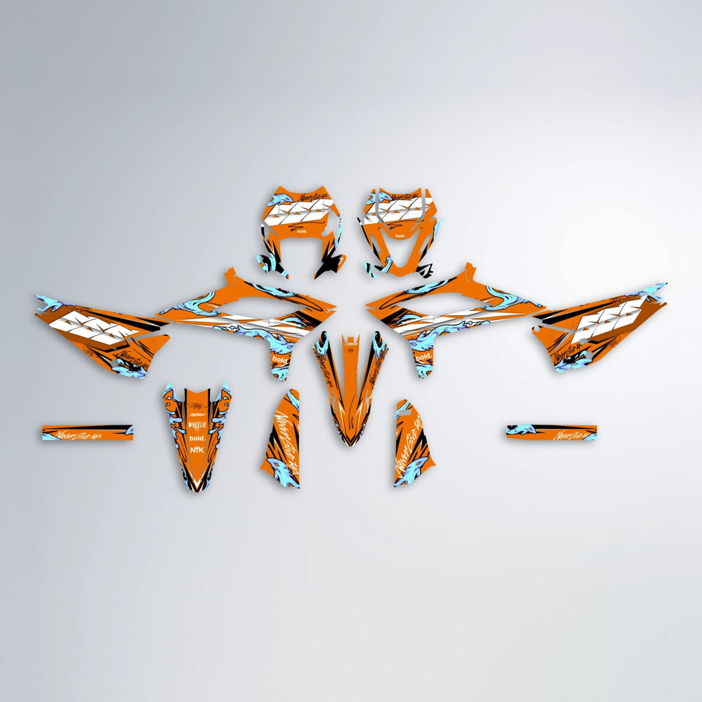 HYDRA Beta graphics kit parts layout in Orange
